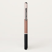 ELEGANTE ROZE GOUD ROZE KOPER ZWART STREEPEN Case-Mate iPhone CASE (Achterkant/links)
