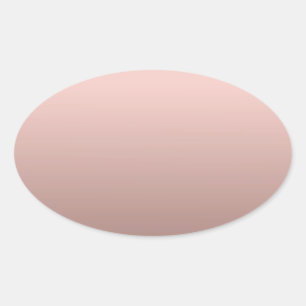 Elegante Roze Goud Voeg Uw Tekst Toe Lege Sjabloon Ovale Sticker