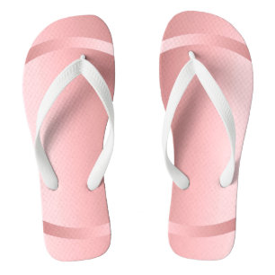 Elegante Roze Goud Witte Template Trendy Modern Teenslippers