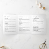 Elegante Roze Gouden Blad Logo Salon, Spa Brochure Drieluik Kaart (Binnen)