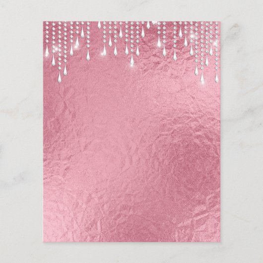 Elegante roze gouden blanco flyer (Voorkant)
