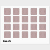 Elegante Roze Gouden Blanco Sjabloon Voeg Uw Tekst Vierkante Sticker (Vel)