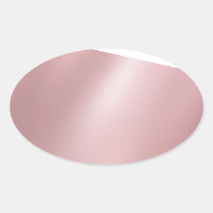 Elegante Roze Gouden Blanco Trendy Moderne Sjabloo Ovale Sticker