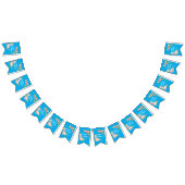 Elegante Roze & Gouden Bloem Krans Bunting Banner (Alle)