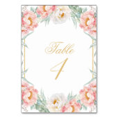 Elegante roze gouden bloem Quinceañera Kaart (Voorkant)