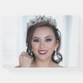 Elegante roze & gouden bloemen Quinceañera Gastenboek (Achterkant)