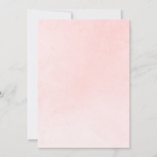 Elegante roze & gouden bloemen Quinceañera Kaart (Achterkant)