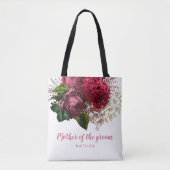 Elegante roze gouden bloemige moeder van de bruide tote bag (Voorkant)