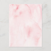 Elegante Roze Gouden Bloemige Trouwdetails Kaarten (Achterkant)