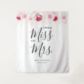 Elegante roze & gouden bloemige Vrijgezellenfeeste Wandkleed (Voorkant)