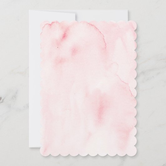 Elegante Roze Gouden Bloemschildering Waterverf Br Save The Date (Achterkant)