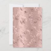 Elegante Roze Gouden Blush Kolibrie Bloem Formeel Kaart (Achterkant)