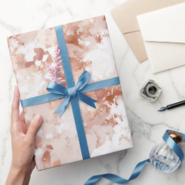 Elegante Roze Gouden Blush Schitterende Abstracte  Cadeaupapier