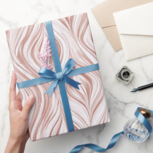Elegante Roze Gouden Blush Schittering Abstract Pa Cadeaupapier