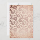Elegante Roze Gouden Bruidsdouche Kaart (Achterkant)