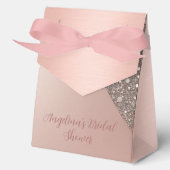 Elegante Roze Gouden Bruidsmeisjesfeest Bedankdoosjes (Voorkant)