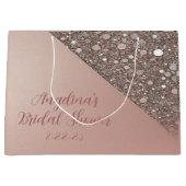 Elegante Roze Gouden Bruidsmeisjeshower Groot Cadeauzakje (Voorkant)