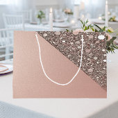 Elegante Roze Gouden Bruidsmeisjeshower Groot Cadeauzakje