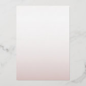 Elegante Roze Gouden Bruiloft   Folie Uitnodiging (Achterkant)