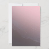 Elegante Roze Gouden Bruiloftsborrel Kaart (Achterkant)