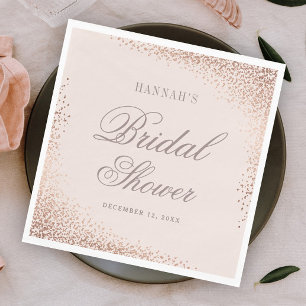 Elegante Roze Gouden Bruiloftsfeest Servet