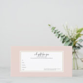 Elegante Roze Gouden Cadeaubon (Staand voorkant)