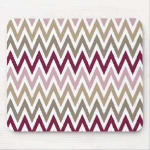 Elegante Roze Gouden Chevron Muismat