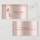 Elegante Roze Gouden Cupcake, Snoepjes, Bakkerij G Visitekaartje (Voorkant / Achterkant)