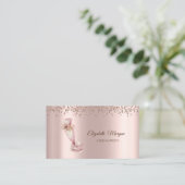 Elegante Roze Gouden Cupcake, Snoepjes, Bakkerij G Visitekaartje (Staand voorkant)