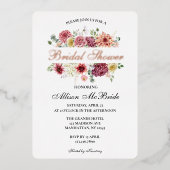 Elegante Roze Gouden Folie Calligrafie Bruidsfeest Uitnodiging (Voorkant)