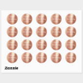 Elegante Roze Gouden Folie Elke Leeftijd 30e Verja Ronde Sticker (Vel)