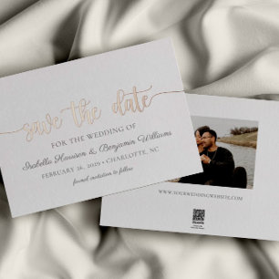 Elegante Roze Gouden Folie Save The Date Aankondig Uitnodiging