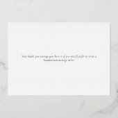 Elegante Roze Gouden Folie Script Bedankkaart Folie Uitnodiging (Achterkant)