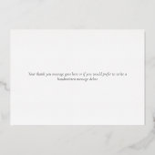 Elegante Roze Gouden Folie Script Bedankkaart Uitnodiging (Achterkant)