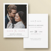 Elegante Roze Gouden Foto Save The Date
