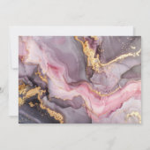 Elegante Roze Gouden Fotoagaat 40e Verjaardag Kaart (Achterkant)