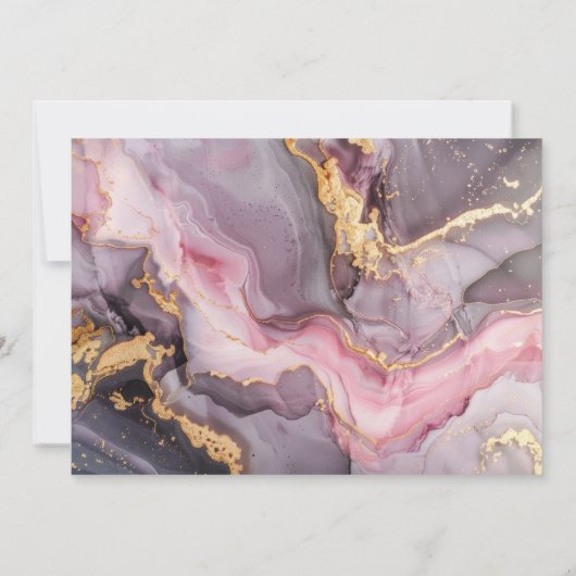 Elegante Roze Gouden Fotoagaat 40e Verjaardag Kaart (Achterkant)