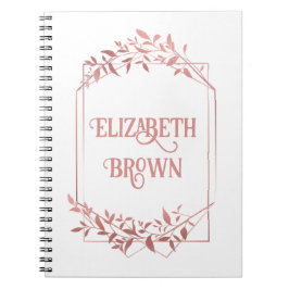 Elegante roze gouden frame laat licht door notitieboek