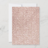 Elegante Roze Gouden Glitter Baby Shower Gedicht Bedankkaart (Achterkant)