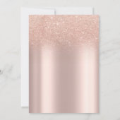 Elegante Roze Gouden Glitter Bokeh Bruiloft Kaart (Achterkant)