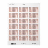 Elegante Roze Gouden Glitter Druppels Etiket (Full Sheet)
