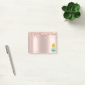 Elegante Roze Gouden Glitter Druppels GroeneAnanas Post-it® Notes (Kantoor)