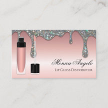 Elegante Roze Gouden Glitter Druppels Lip Gloss Th