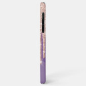 Elegante Roze Gouden Glitter Druppels,Paars Case-Mate iPhone Case (Achterkant/links)