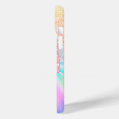 Elegante Roze Gouden Glitter Druppels Tie Dye Case-Mate iPhone Case (Achterkant / Links)