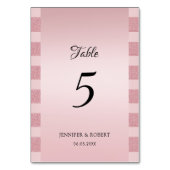 Elegante Roze Gouden Glitter Moderne Script Sjablo Kaart (Achterkant)