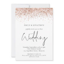 Elegante Roze Gouden Glitter QR Code Bruiloft