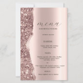 Elegante Roze Gouden Glitter Schrift  (Voorkant)