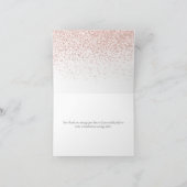 Elegante Roze Gouden Glitter Schrift Bedankkaart (Binnen)