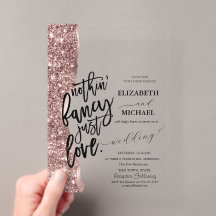 Elegante Roze Gouden Glitter Script Bruiloft